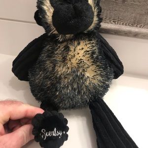 Scentsy Buddy Plush Gorilla Monkey Gambi Black Tan Stuffed Animal Retired 13"